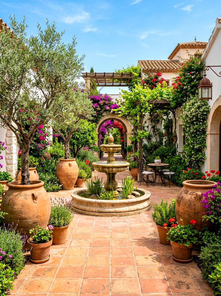 Mediterranean Courtyard - 30 garden decor ideas