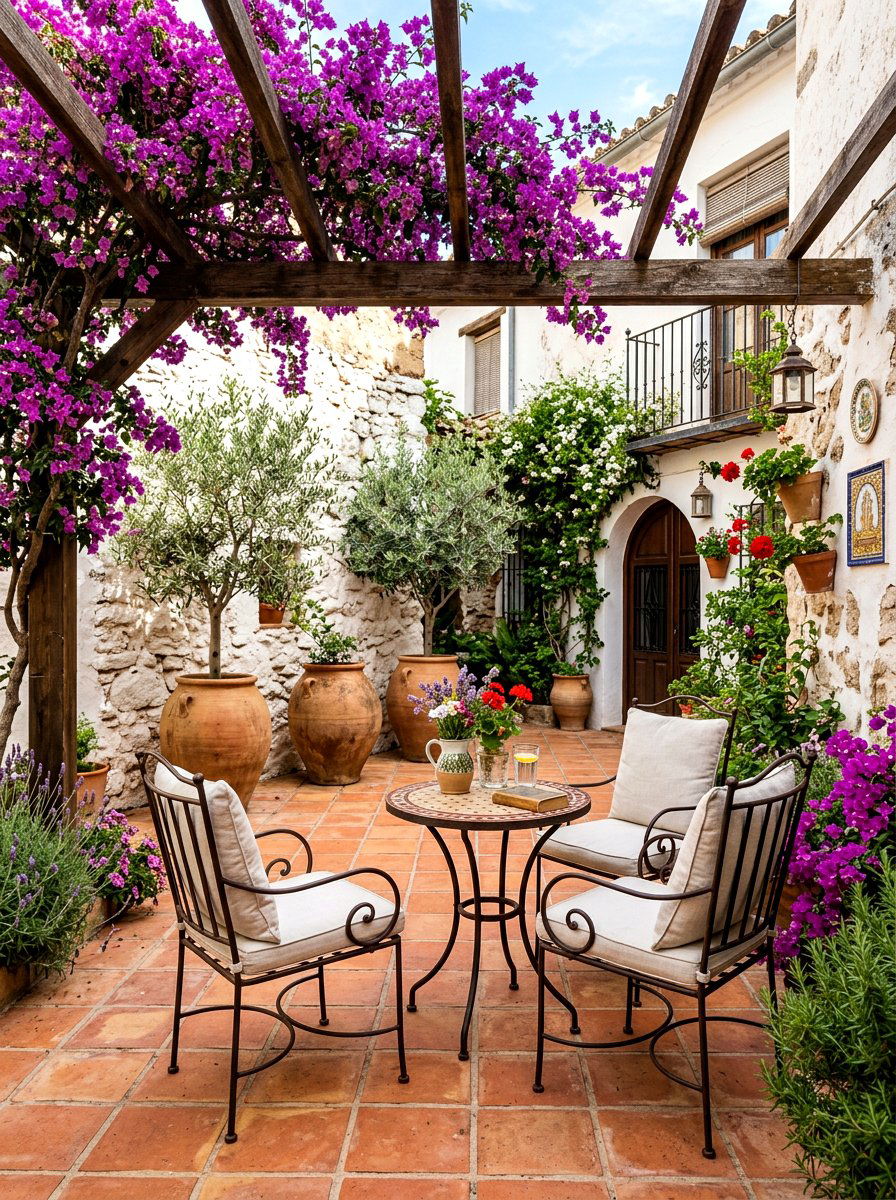 Mediterranean Courtyard Style - 30 courtyard conversation area ideas
