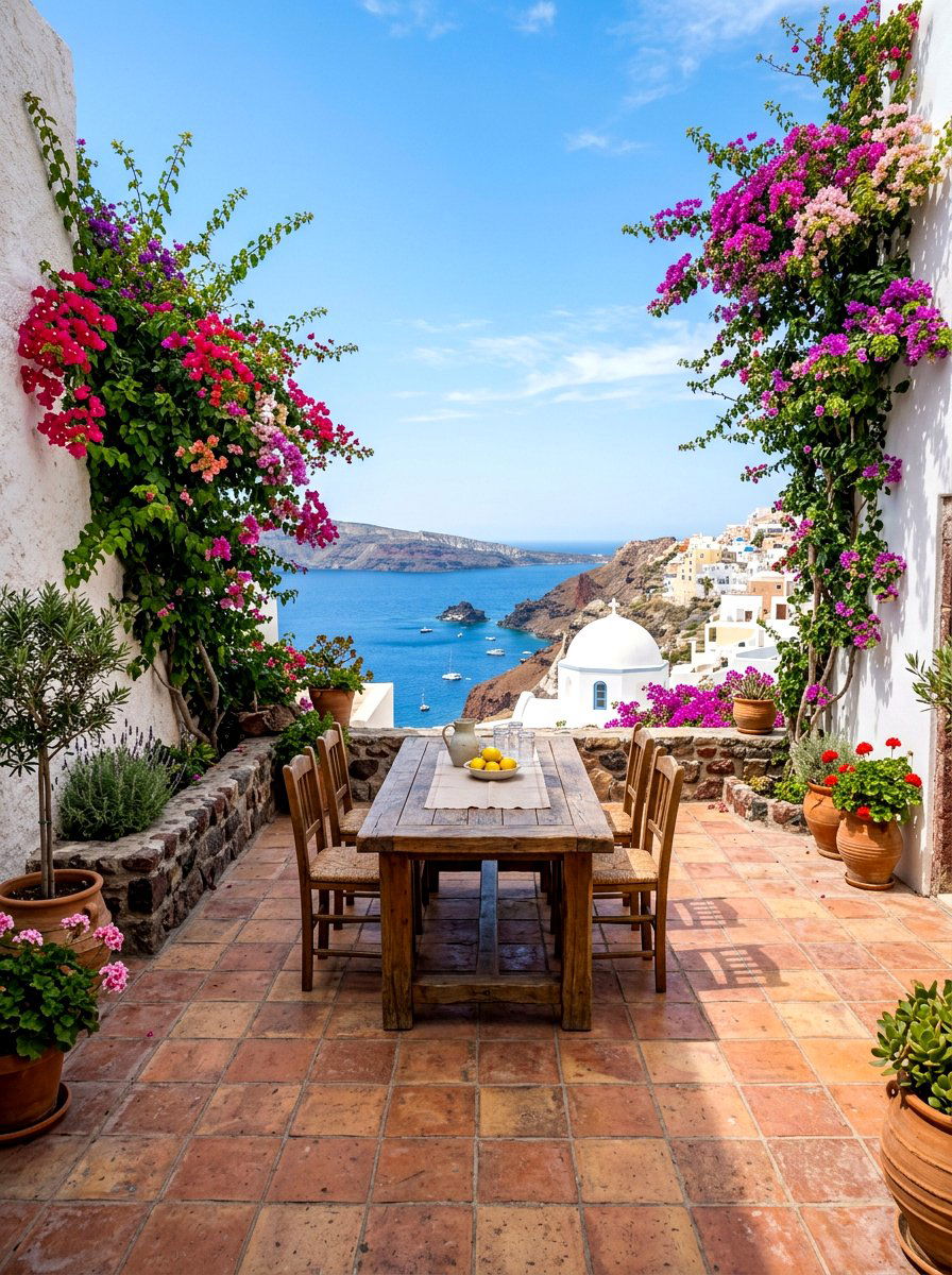 Mediterranean Courtyard - 30 al fresco dining ideas