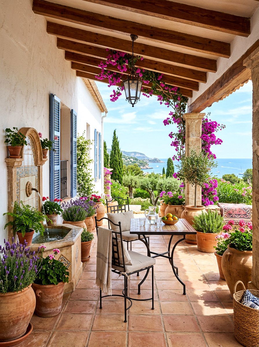 Mediterranean Covered Front Porch - 30 covered front porch ideas