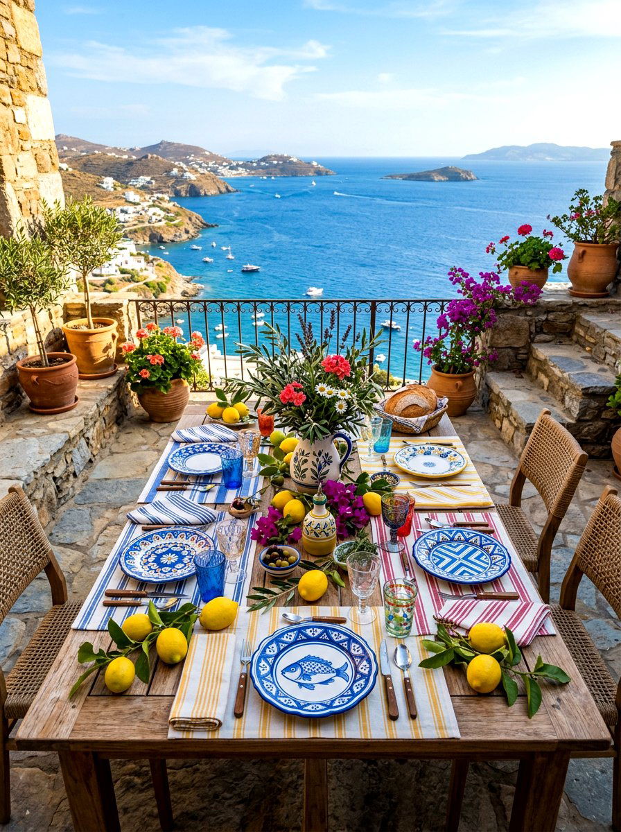 Mediterranean Eclectic Table - 30 collected tablescape ideas