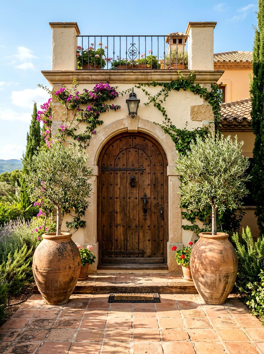 Mediterranean Front Entry - 30 porch entry ideas