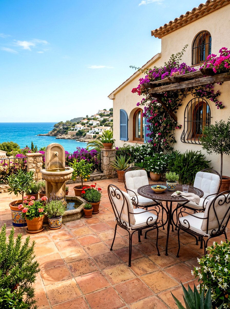 Mediterranean Front Patio - 30 front patio ideas
