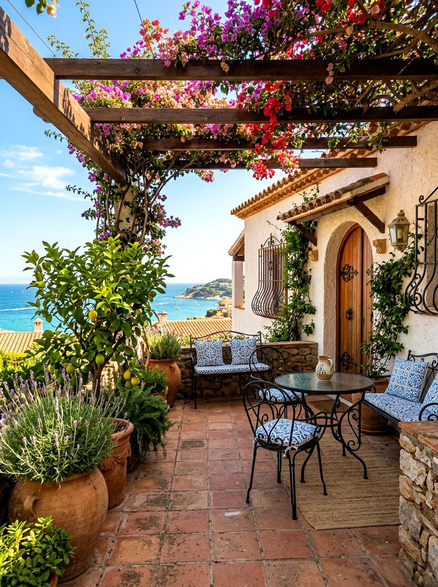 Mediterranean Front Porch - 30 cozy front porch ideas