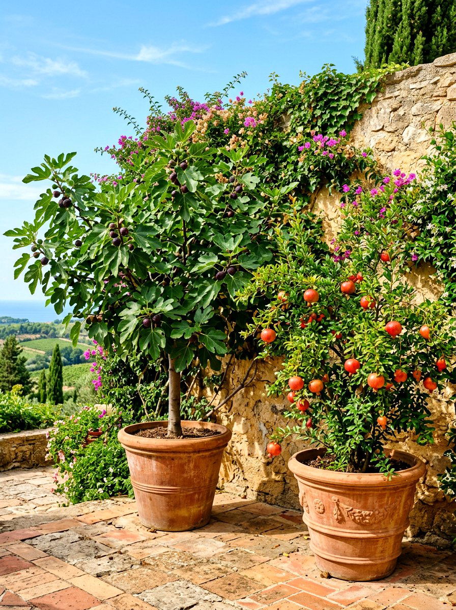 Mediterranean Fruit Trees - 30 Tuscan courtyard ideas