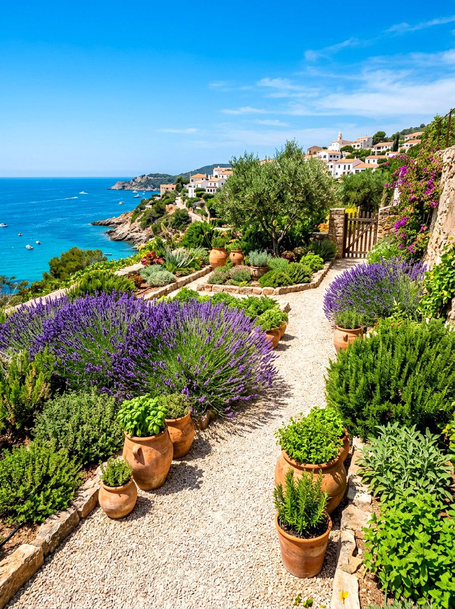 Mediterranean Herb Garden - 30 herb garden layout ideas