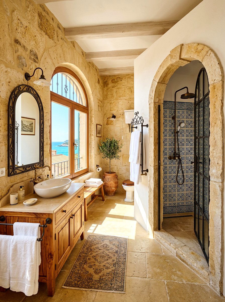 Mediterranean Limestone Bathroom Style - 30 limestone bathroom ideas