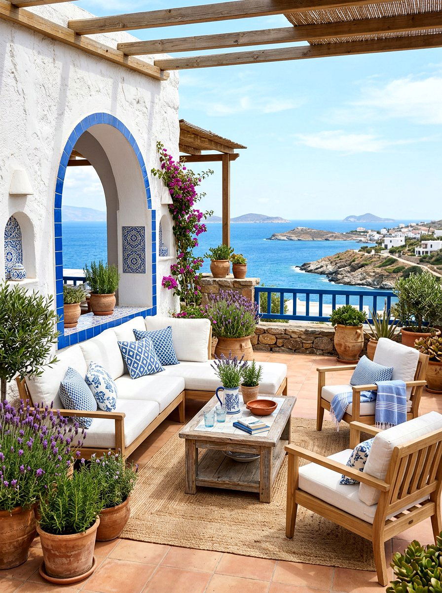 Mediterranean Outdoor Lounge - 30 sunset inspired patio ideas