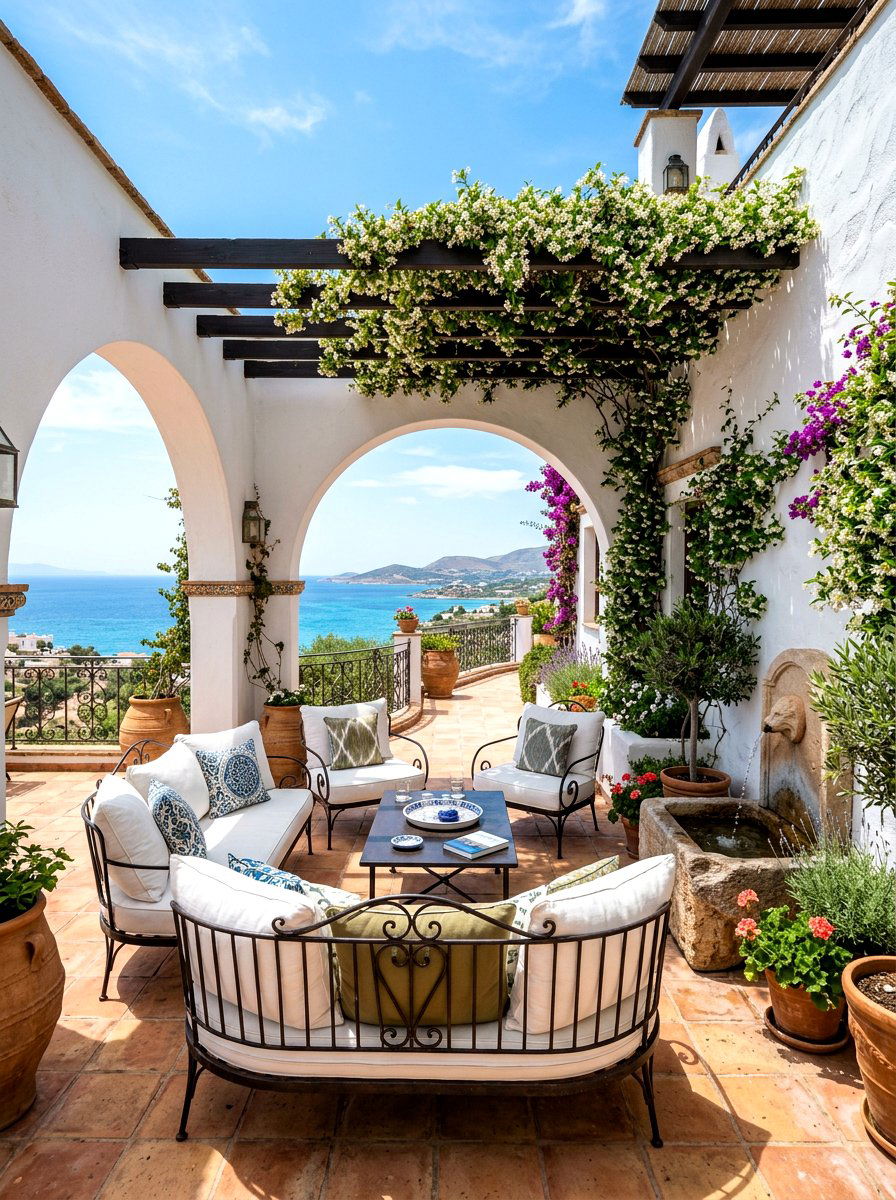 Mediterranean Outdoor Lounge - 30 cabana lounge ideas