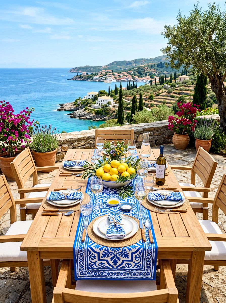 Mediterranean Outdoor Table Setting - 30 garden party table ideas