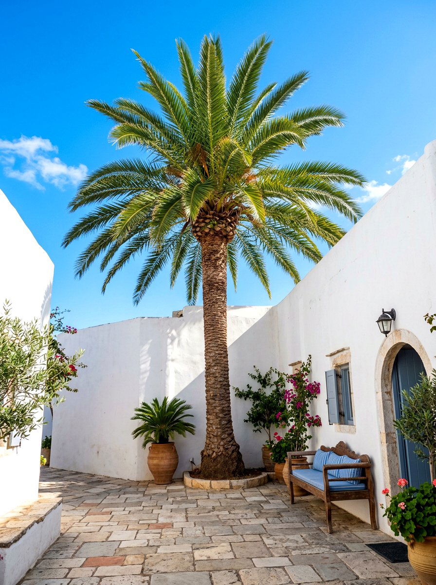 Mediterranean Palm Tree - 30 Spanish courtyard ideas