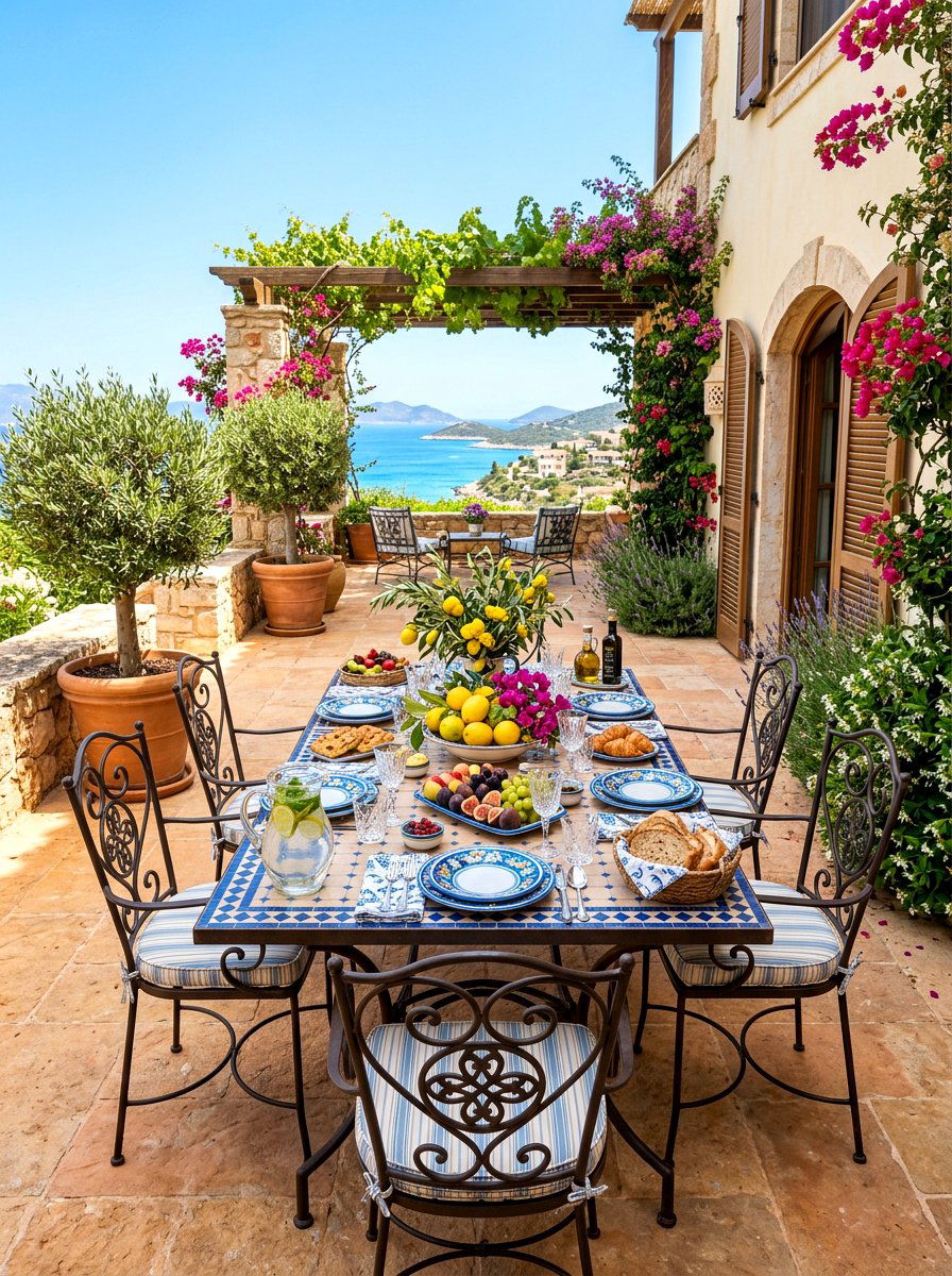 Mediterranean Patio Brunch - 30 brunch patio setup ideas