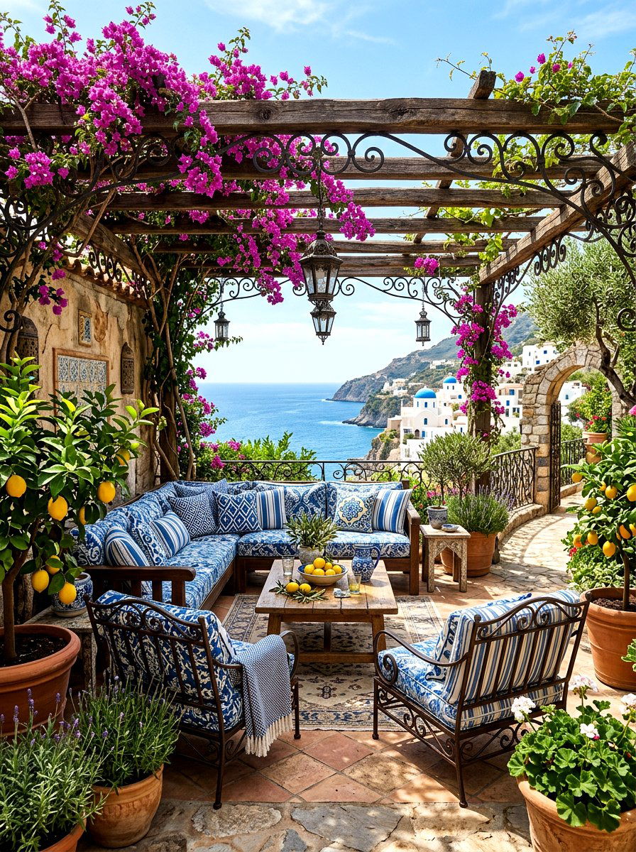 Mediterranean Patio Cabana - 30 cabana bed patio ideas