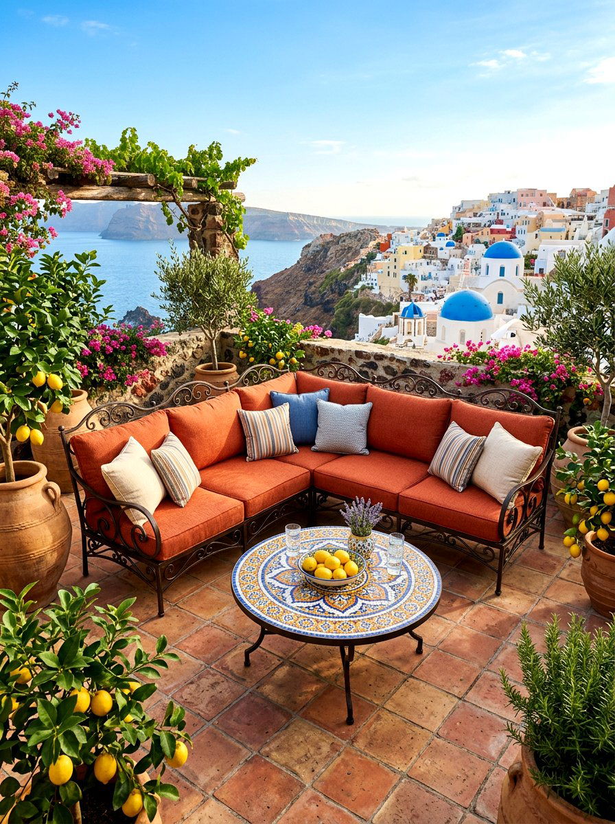 Mediterranean Patio Set - 30 outdoor sectional ideas