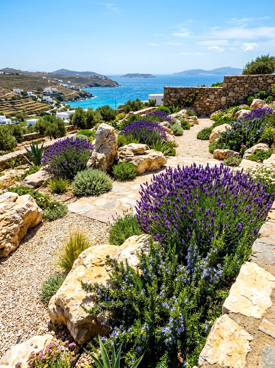 Mediterranean Rock Garden - 30 herb rich backyard ideas