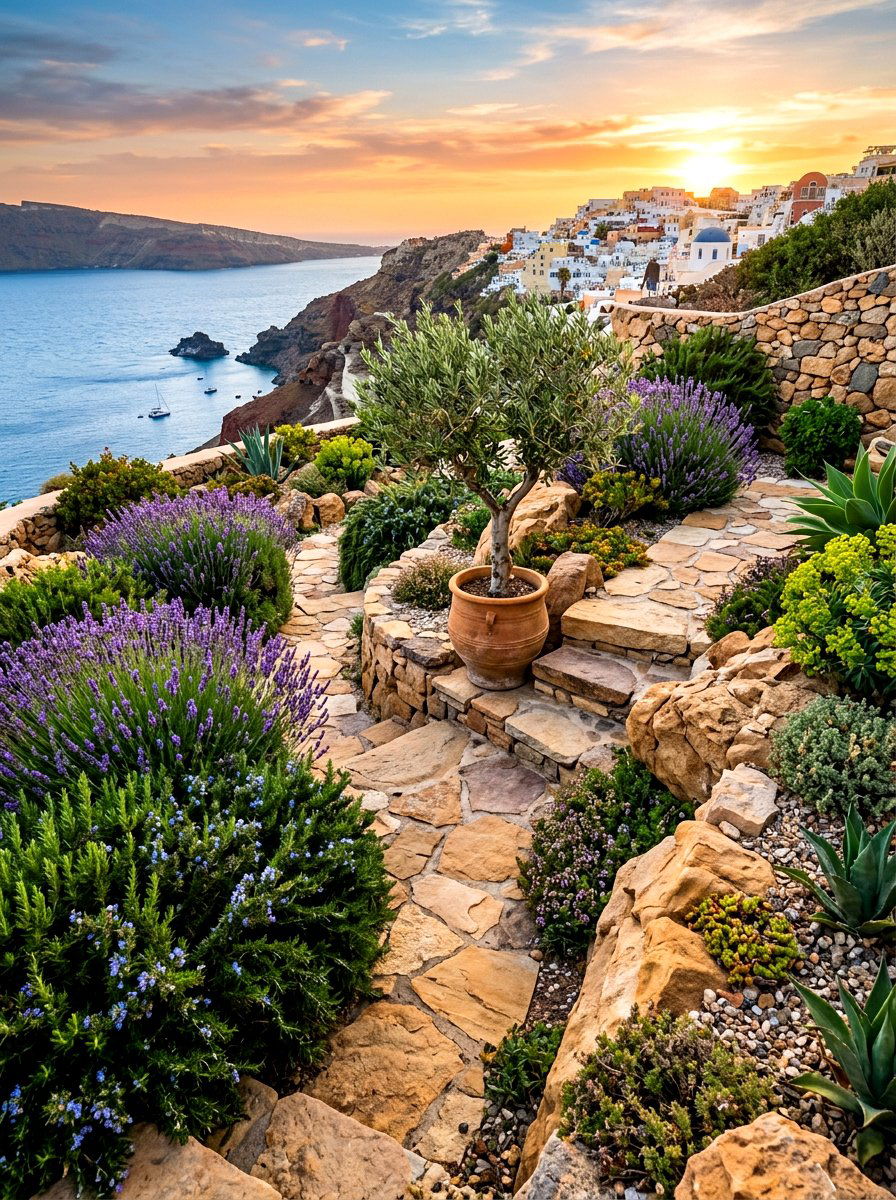Mediterranean Rock Garden - 30 rock garden ideas