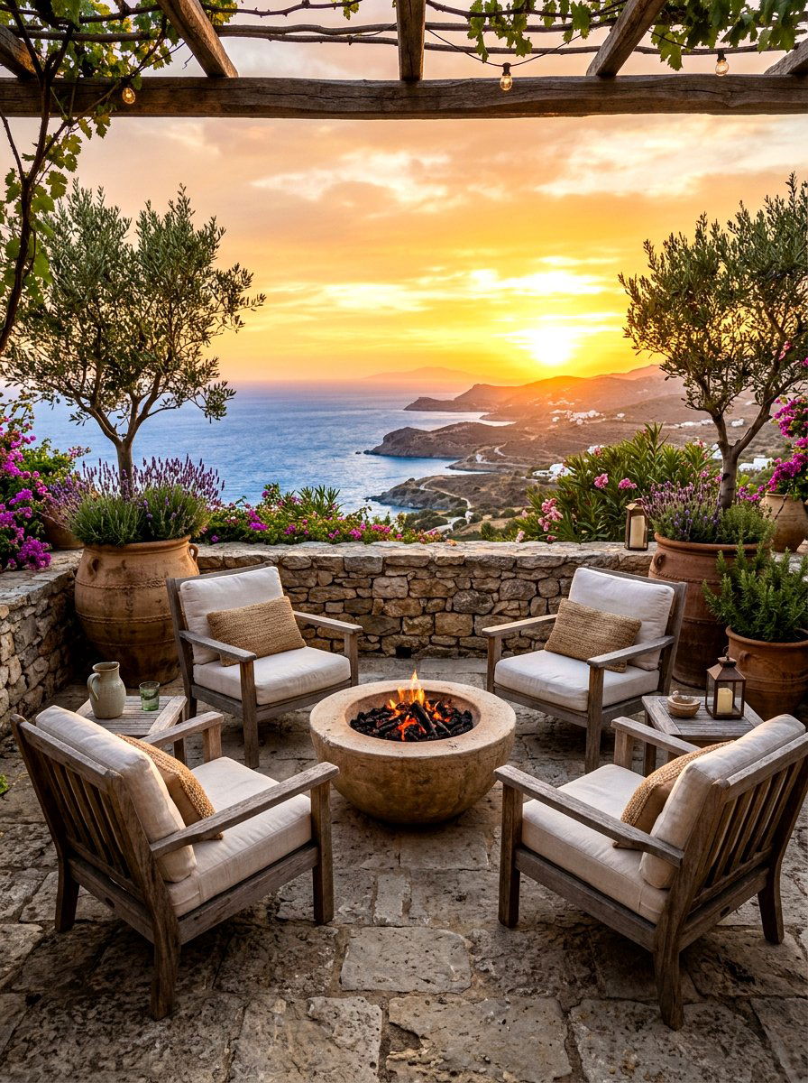 Mediterranean Stone Terrace - 30 resort patio lounge ideas