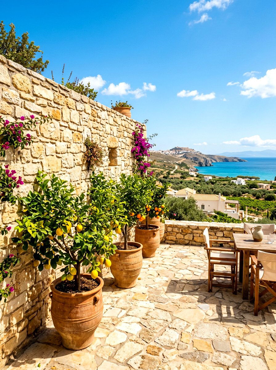 Mediterranean Stone Wall - 30 retaining wall garden ideas
