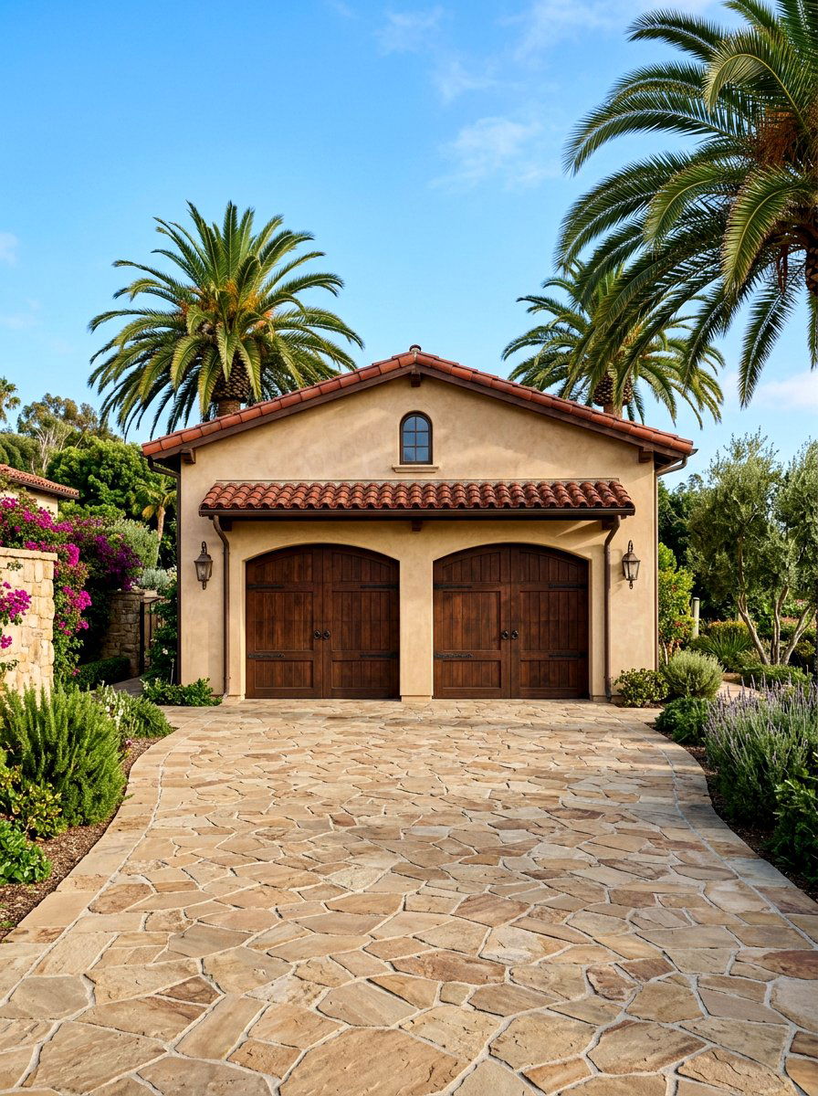 Mediterranean Stucco Garage 1 - 30 detached garage exterior ideas