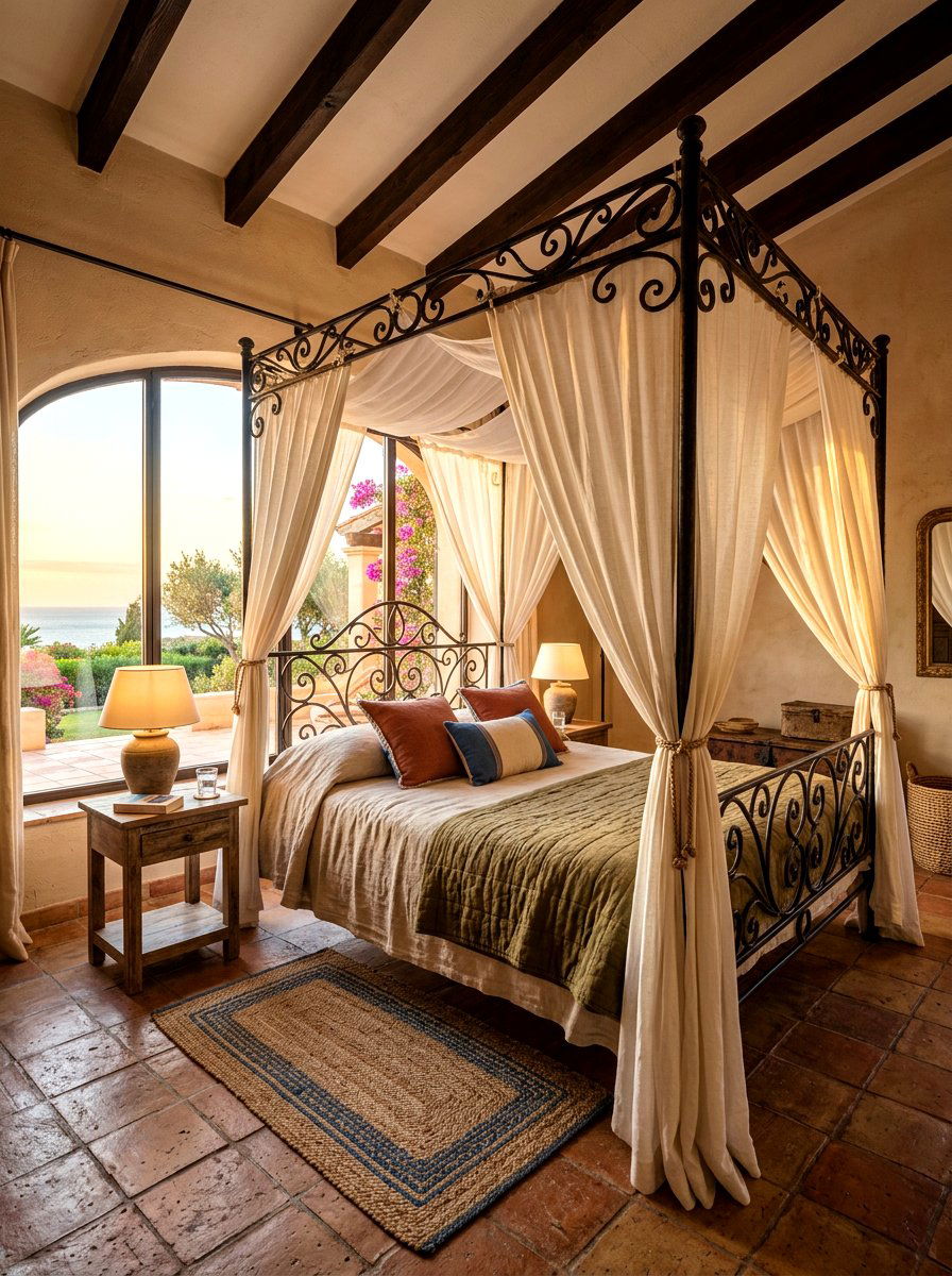 Mediterranean Style Canopy Bed - 30 statement canopy bed bedroom ideas