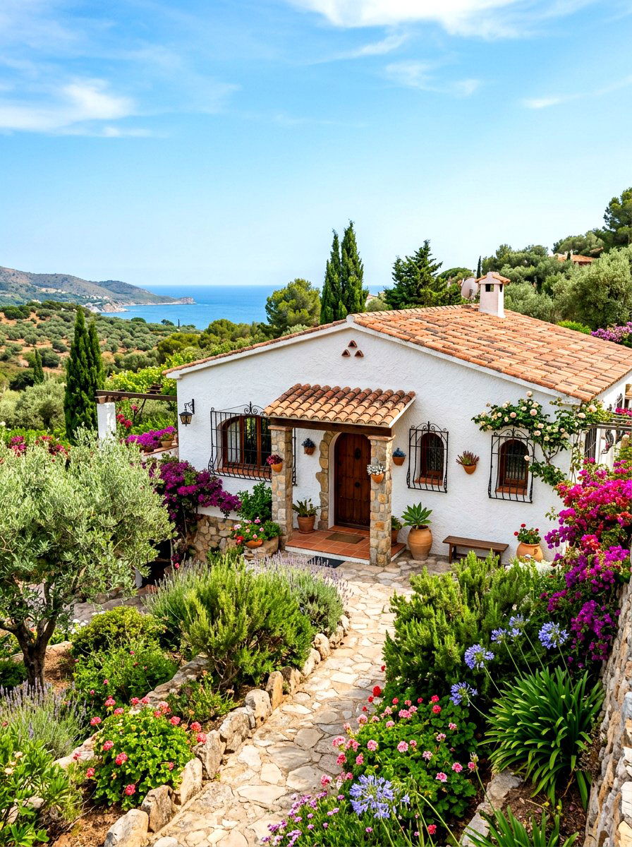 Mediterranean Style Cottage - 30 tiny cottage exterior ideas