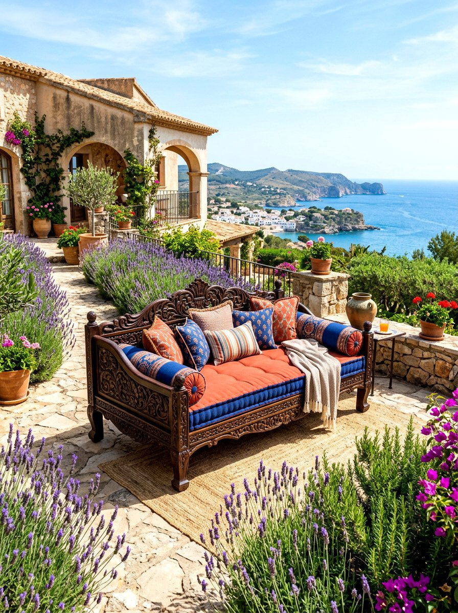 Mediterranean Style Daybed - 30 porch daybed ideas