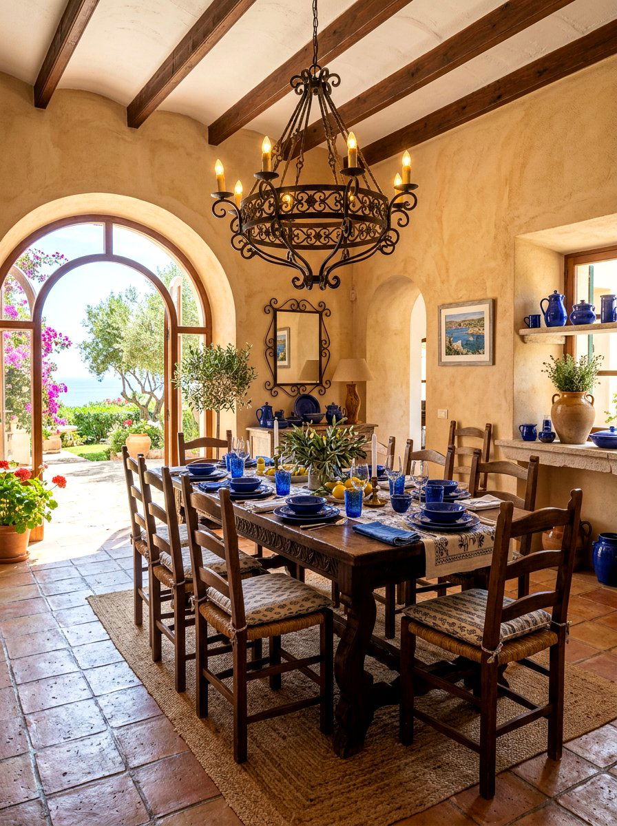 Mediterranean Style Dining Room - 30 dining room makeover ideas