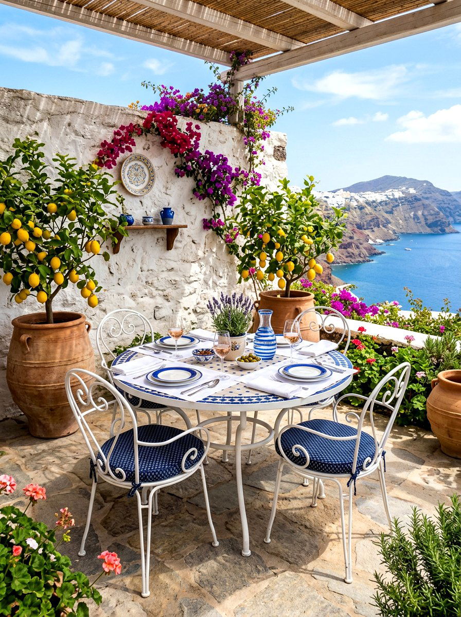 Mediterranean Style Dining - 30 patio dinner party ideas