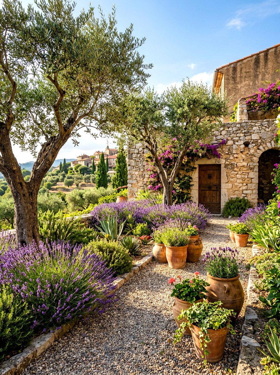 Mediterranean Style Drought Resistant Planting - 30 foundation flower bed ideas