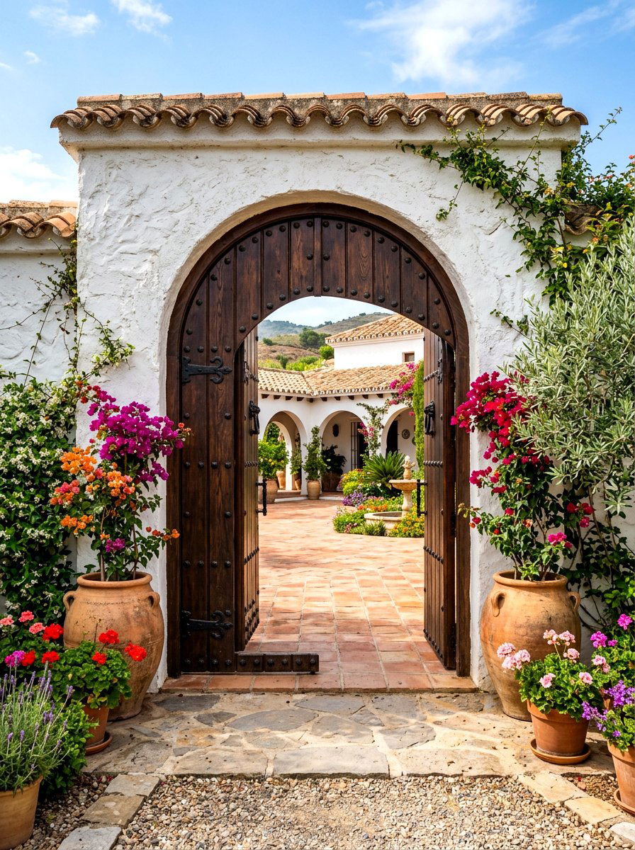 Mediterranean Style Gate - 30 front gate ideas