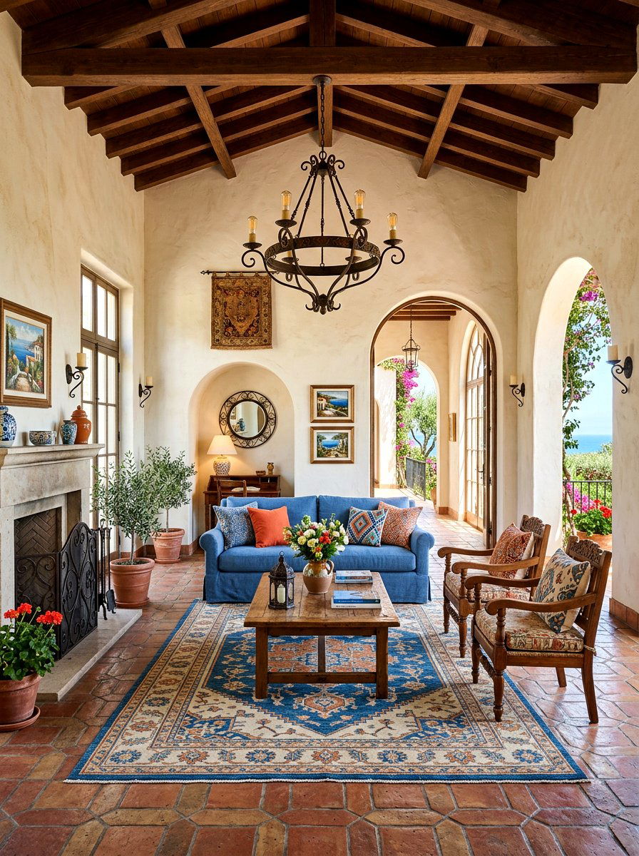 Mediterranean Style Living Room - 30 cozy family room ideas