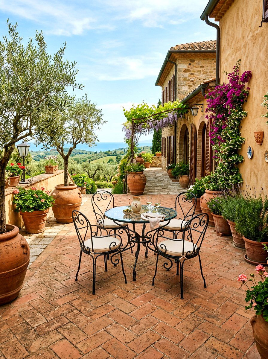Mediterranean Style Patio - 30 courtyard patio ideas