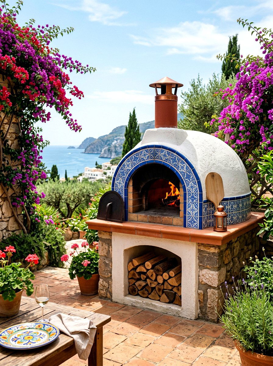 Mediterranean Style Pizza Oven - 30 outdoor pizza oven ideas
