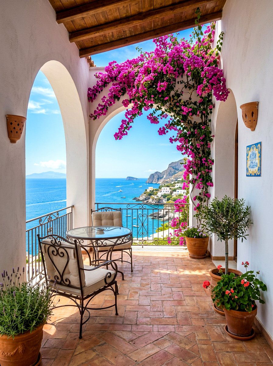 Mediterranean Style Porch - 30 seaside porch ideas