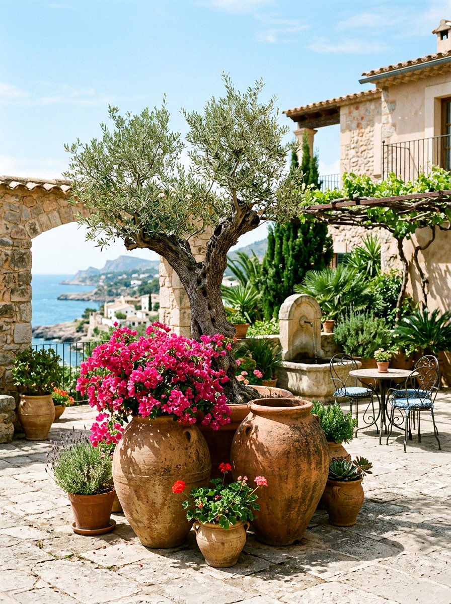 Mediterranean Style Pots - 30 container garden makeover ideas