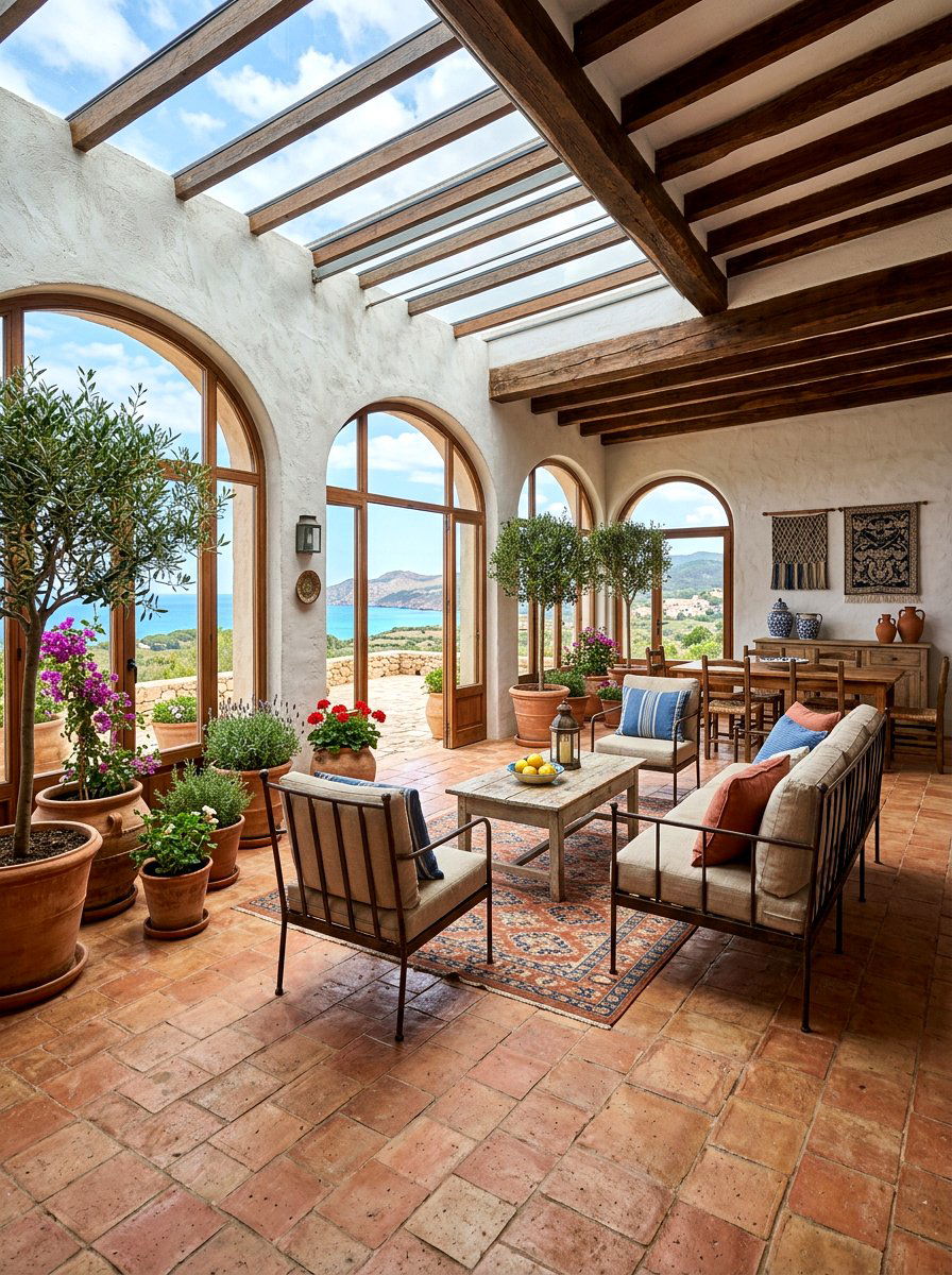 Mediterranean Sunroom - 30 cozy sunroom ideas