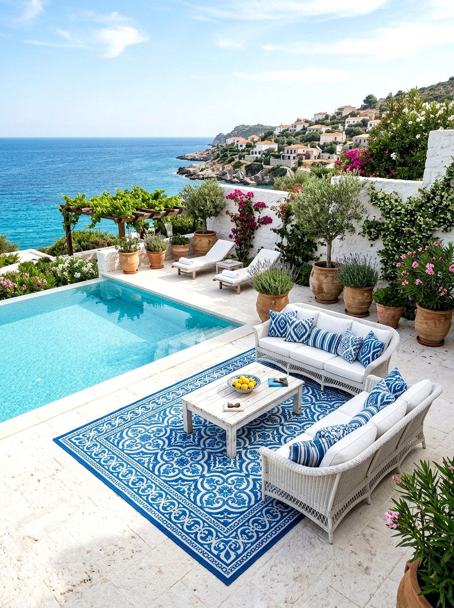 Mediterranean Tile Pattern - 30 pool party decor ideas