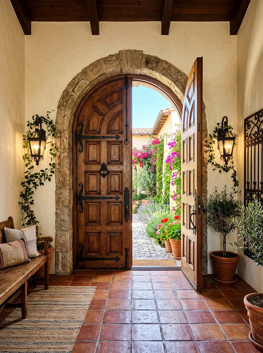 Mediterranean arched front door - 30 arched front door ideas