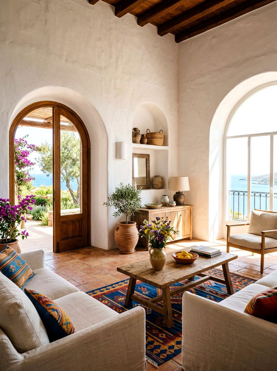Mediterranean bright living room - 30 sun washed living room ideas