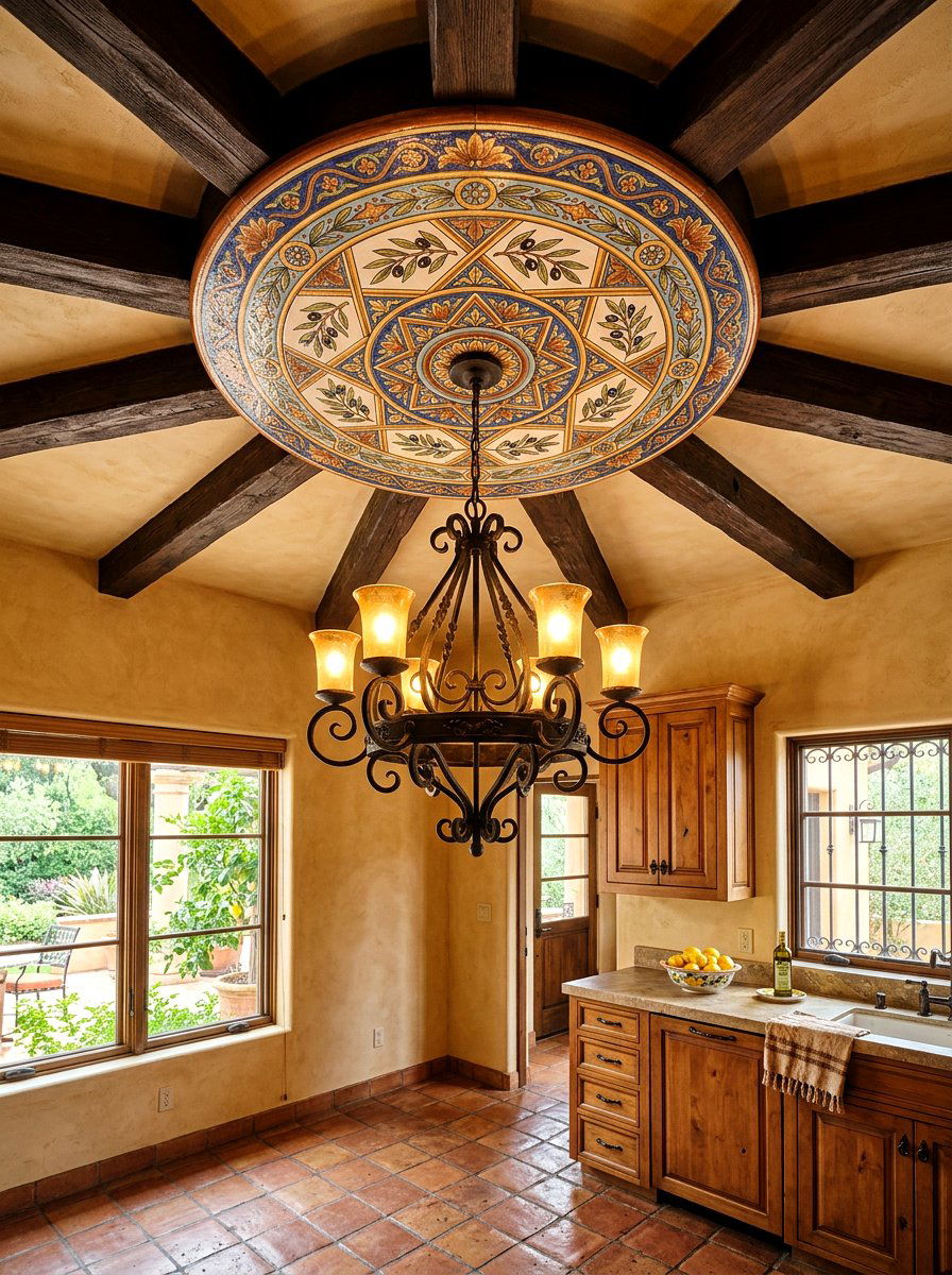 Mediterranean ceiling medallion - 30 ceiling medallion ideas