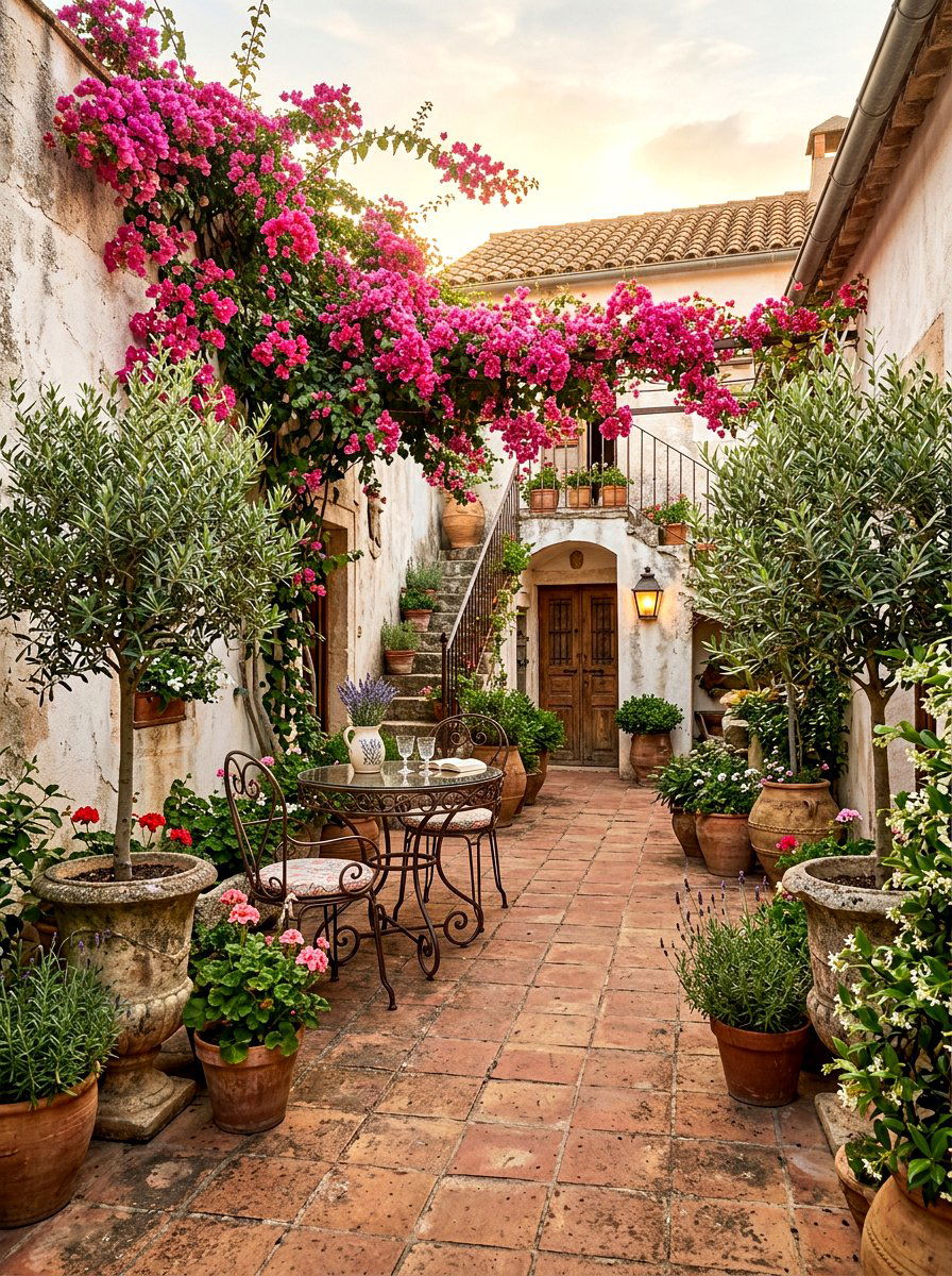 Mediterranean courtyard space - 30 courtyard garden ideas