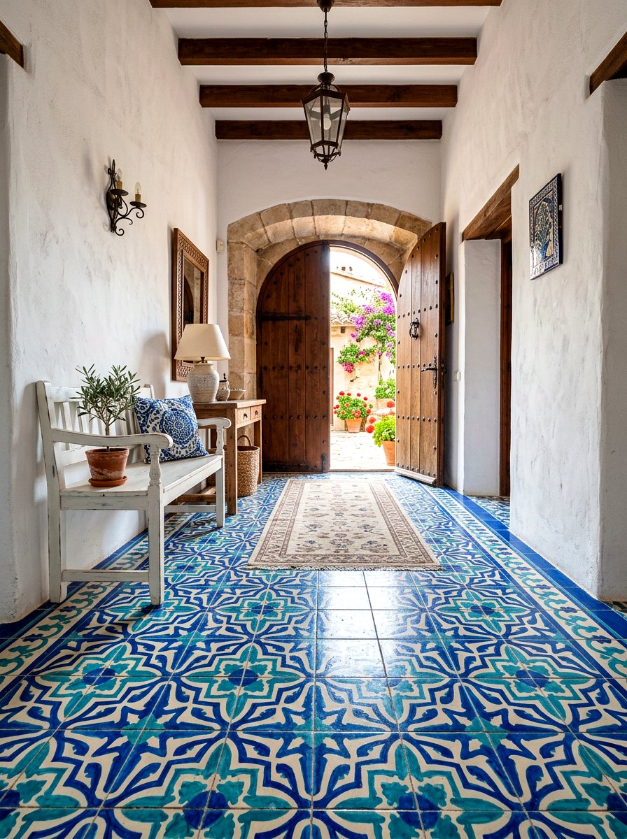 Mediterranean foyer tile - 30 summer foyer decor ideas