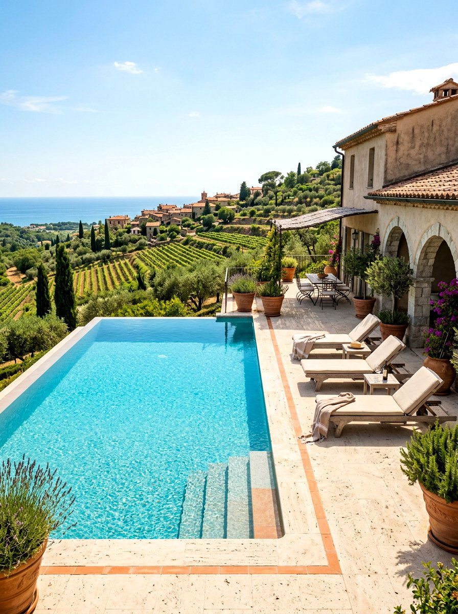 Mediterranean infinity pool - 30 infinity pool backyard ideas