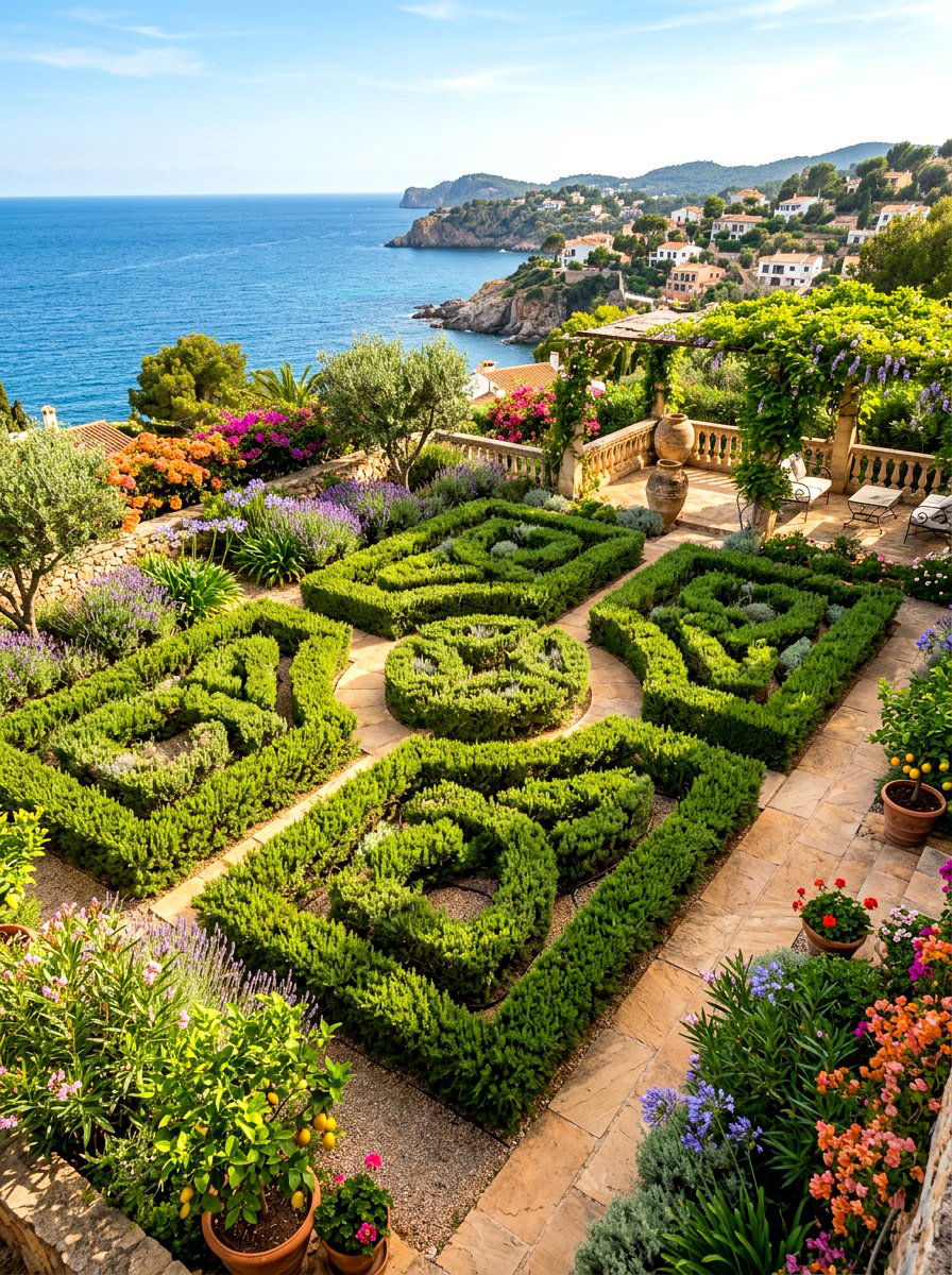 Mediterranean knot garden - 30 knot garden ideas
