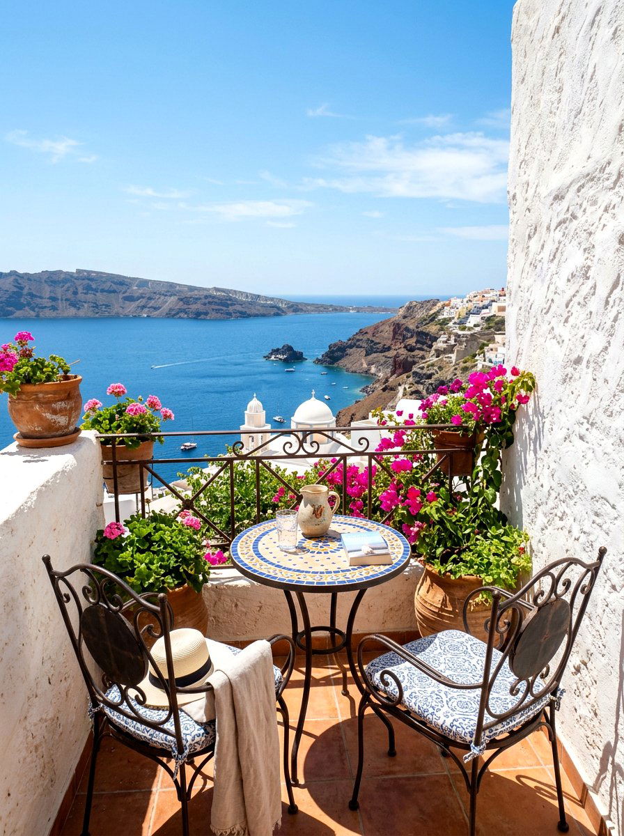 Mediterranean limewash balcony - 30 limewash wall ideas