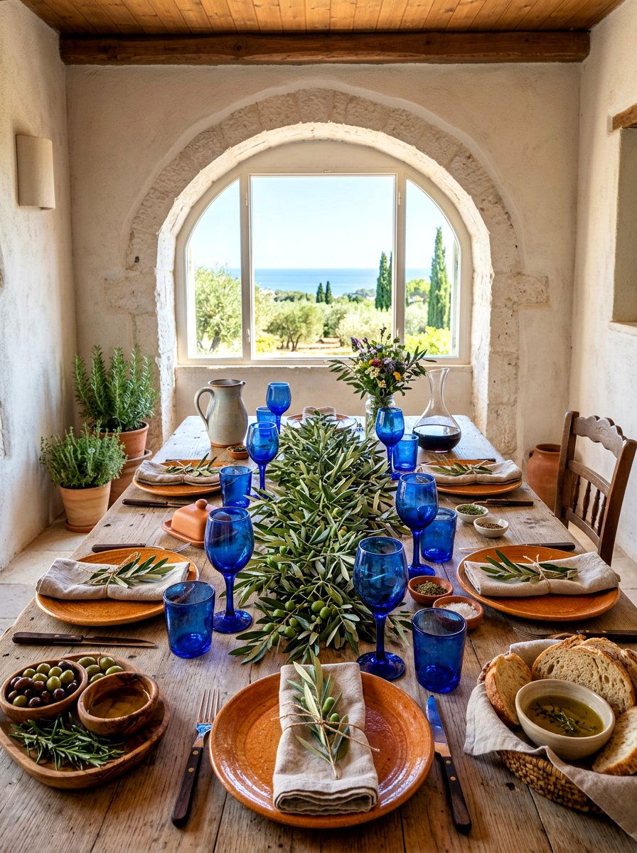Mediterranean olive brunch table - 30 elegant brunch table ideas