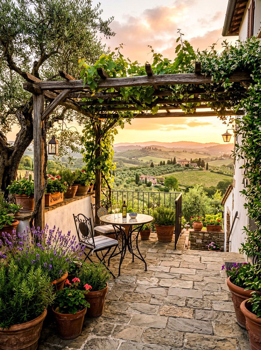 Mediterranean olive patio style - 30 olive patio decor ideas