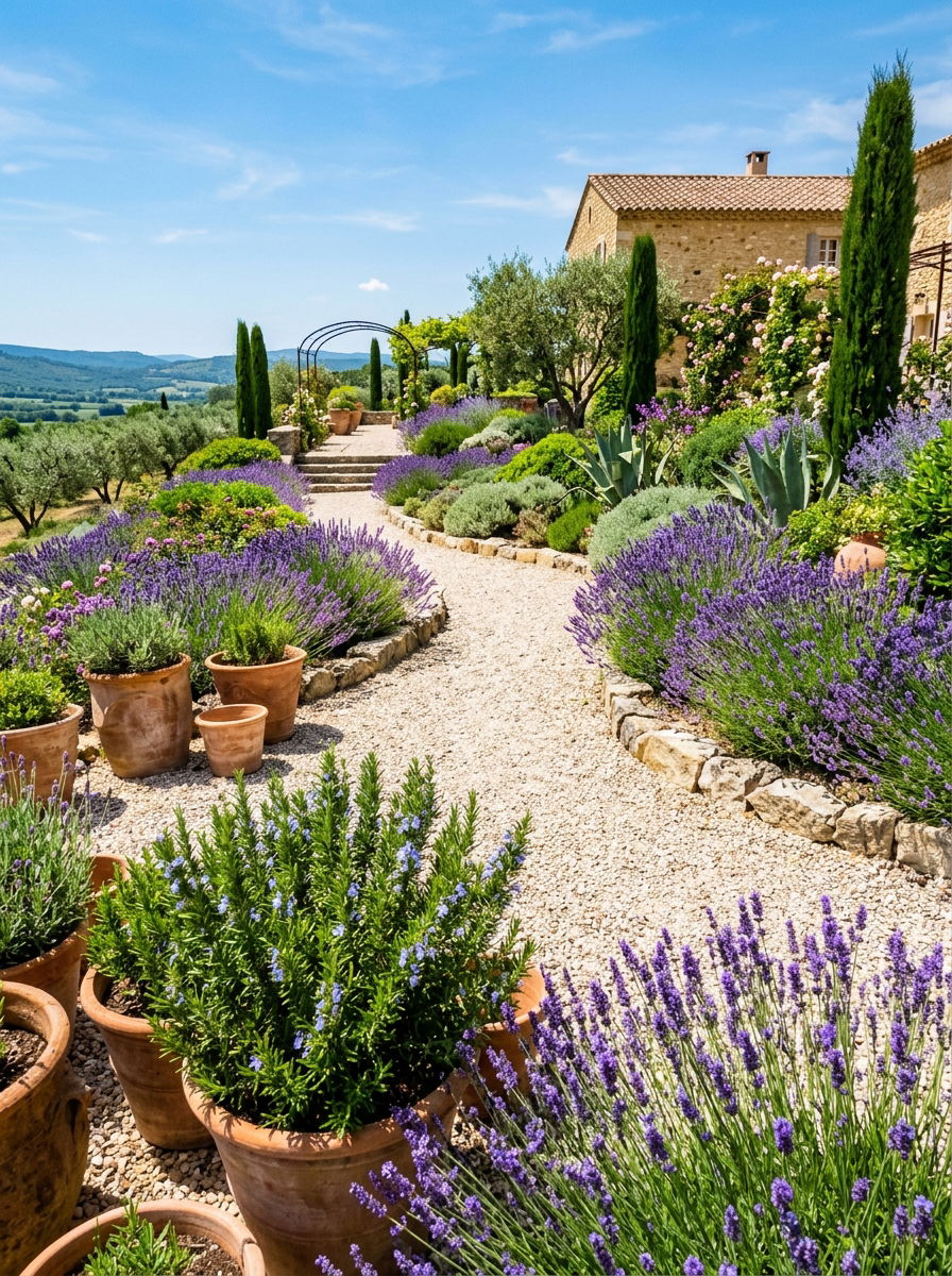 Mediterranean perennial garden - 30 perennial flower bed ideas