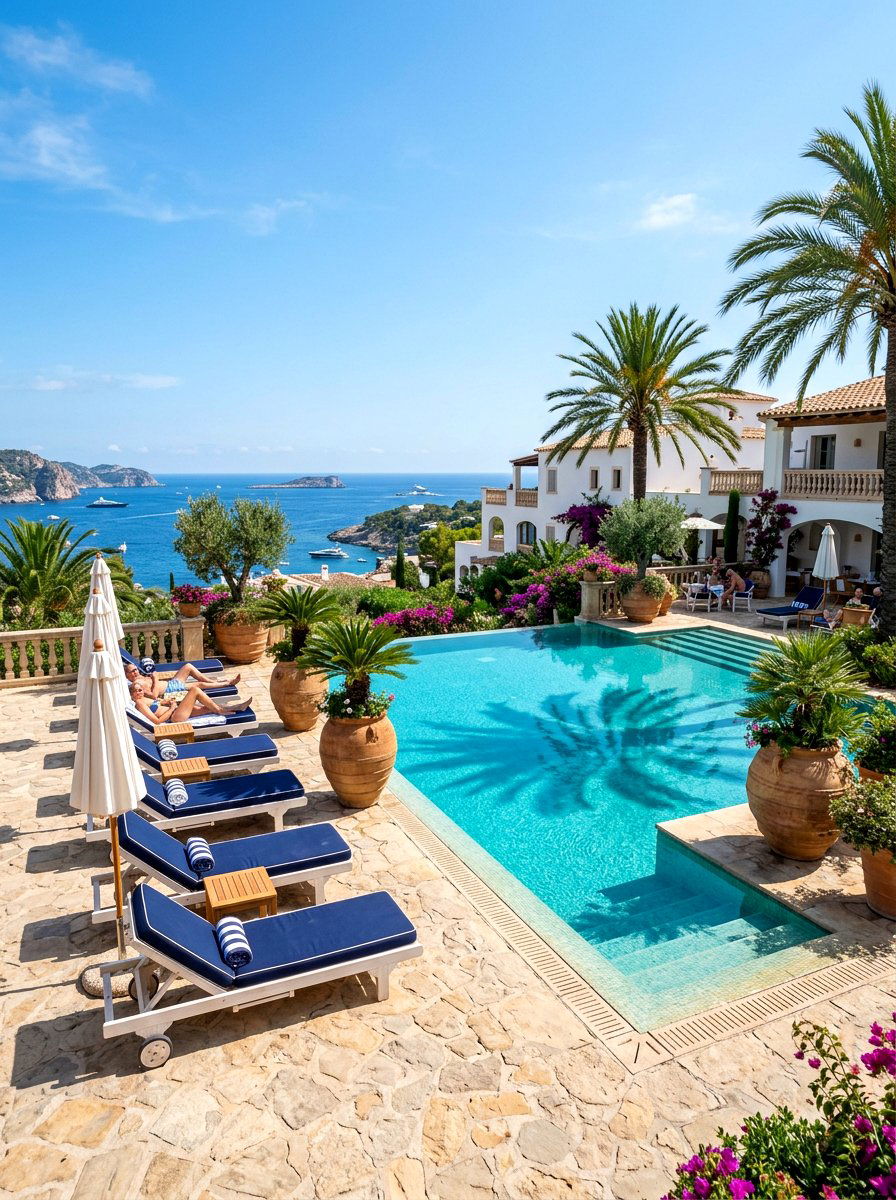 Mediterranean pool area - 30 Mediterranean summer decor ideas