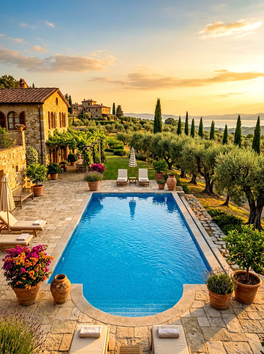 30 Poolside Olive Trees Ideas to Create Mediterranean Vibes
